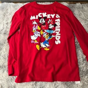 Mickey & Friends Red Kids Long Sleeve Shirt